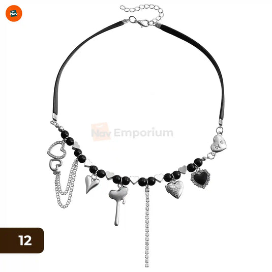 Adjustable zircon tassel necklace