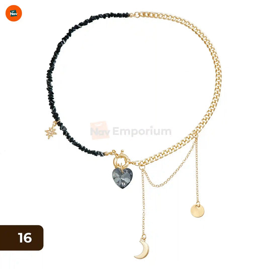 Layered tassel necklace detail