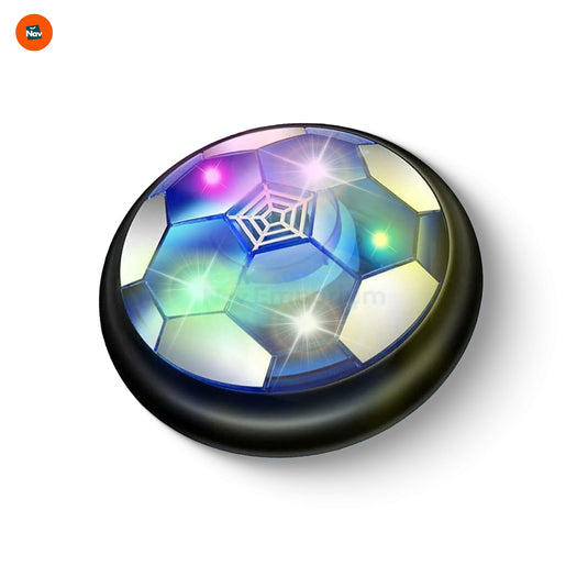 Glow Hover Soccer Ball gliding indoors