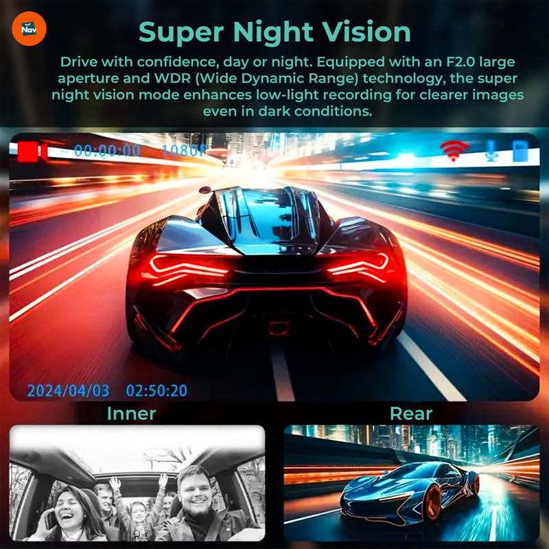 TOPGOOSE Dash Cam Night Vision