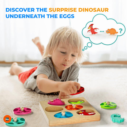 Close-up Dinosaur Puzzle Pieces