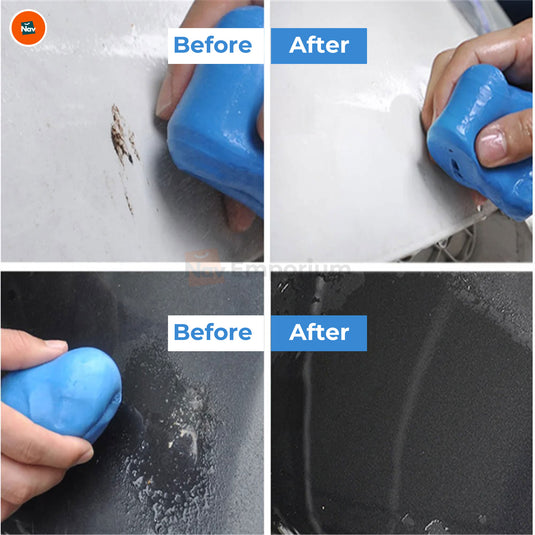 Before and after clay bar