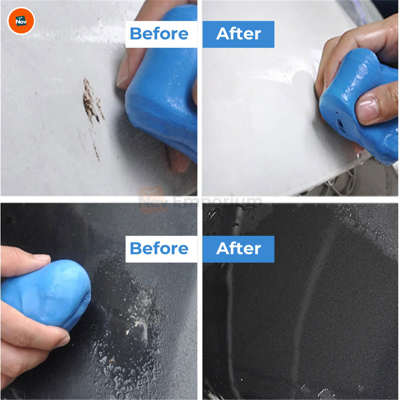 Before and after clay bar