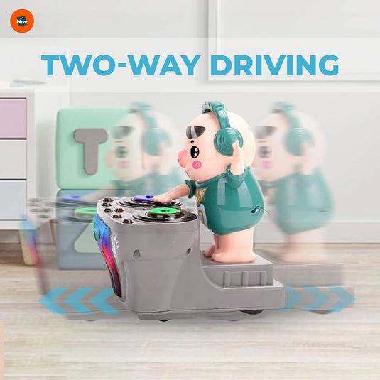 Child Enjoying DJ Dance Party Pig