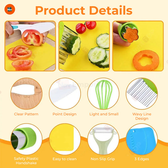 Child-safe serrated knife for kids