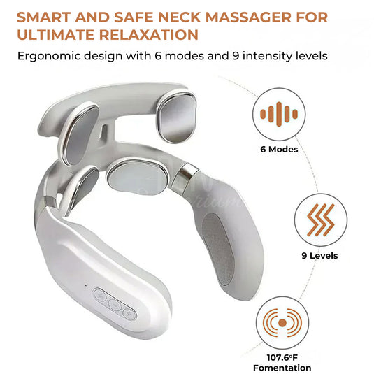 User-friendly neck massager with LCD display