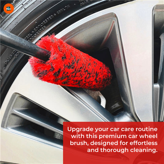 Before and after wheel cleaning with Clenzee