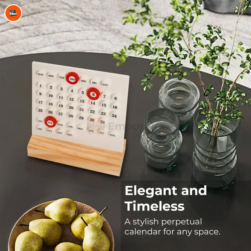 Wooden acrylic date display