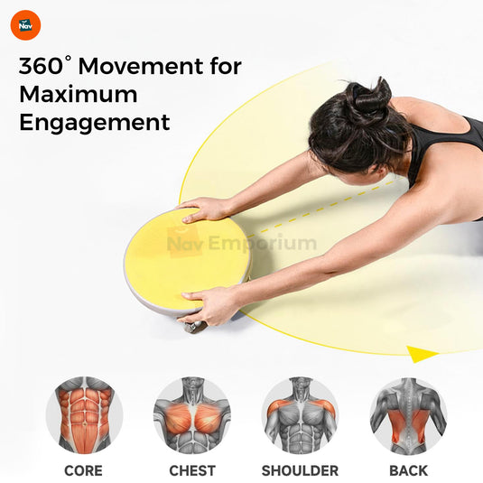 Feature shot showing anti-slip ab roller handles