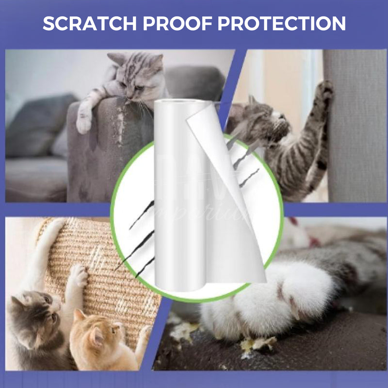 Self-adhesive cat scratch deterrent