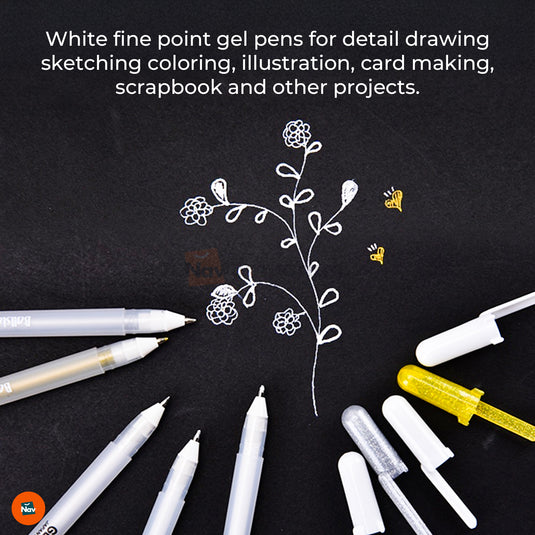 Opaque Ink White Gel Pen for Art