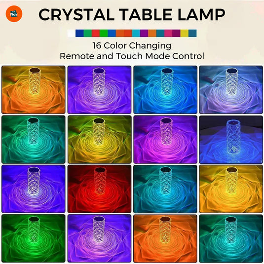 Rechargeable crystal desk lamp