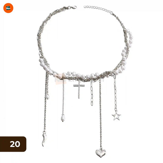 Double layered heart necklace