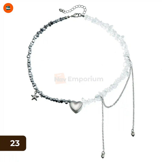 Adjustable zircon tassel necklace