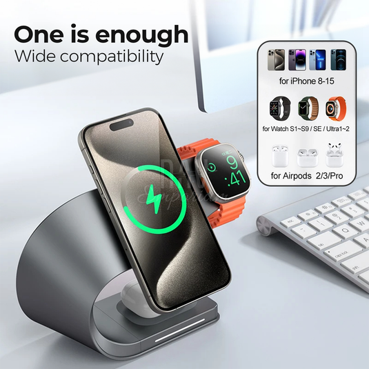 4-in-1 Magnetic Wireless Charger - Fast, Versatile Charging Solution