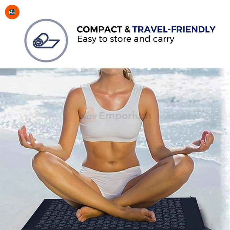 Portable stress relief acupressure mat