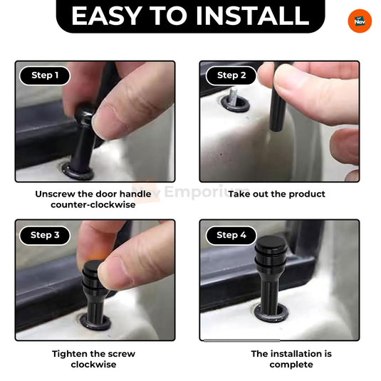 Easy install car lock knob