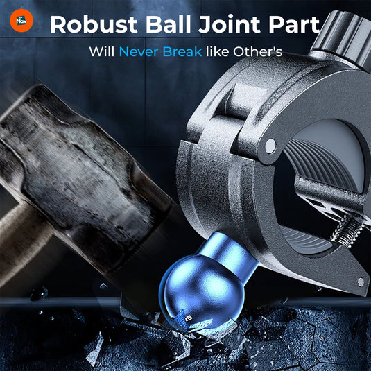 Finalizing MotoGrip mount setup on motorcycle.