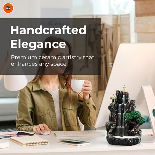 Decorative backflow incense holder