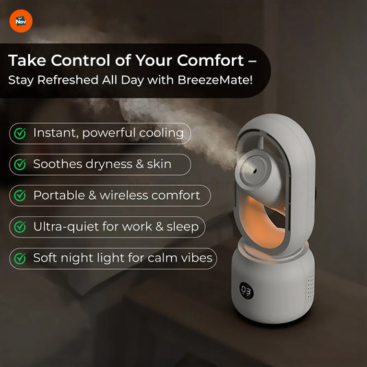 Humidifier fan with night light