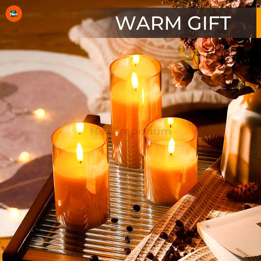 Smoky glass LED votive