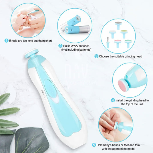 Safe baby nail clippers with ergonomic design
