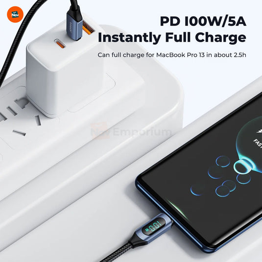 100W USB-C charging cable