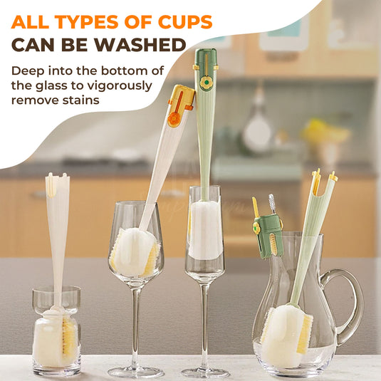 Silicone bottle cleaner