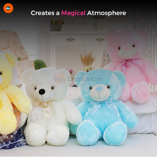 GlowBear teddy illuminating a dark room -10