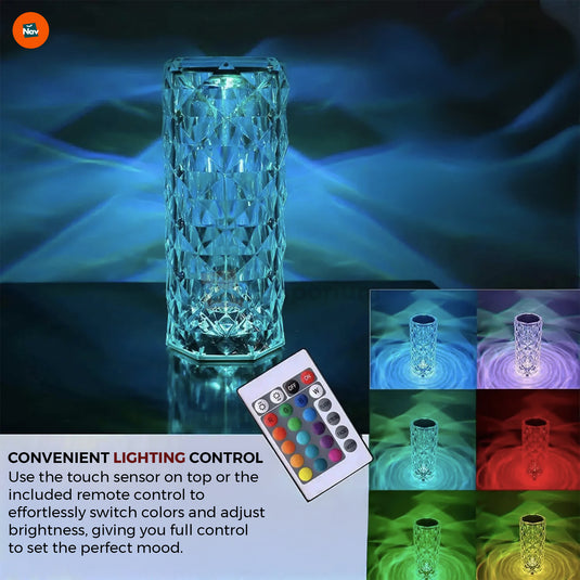 Remote control crystal lamp
