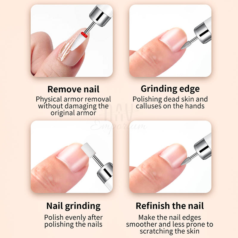 Portable nail drill for home use