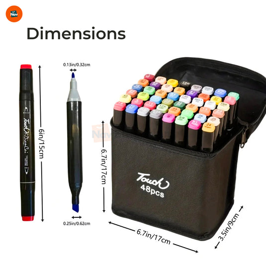 Markers Laying on Drawing Paper