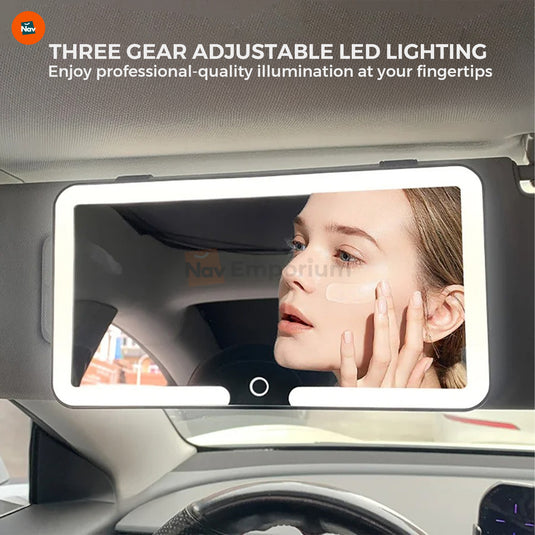 Rechargeable visor mirror