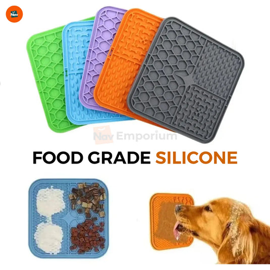 Pet licking mat for grooming