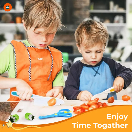 Colorful cooking utensils for children