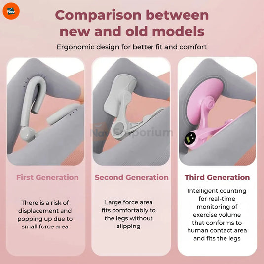 Product feature closeup showing adjustable resistance core trainer