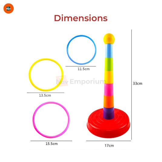 Colorful toss rings of Ring Master