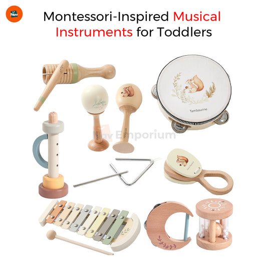 Colorful hand bells educational toy