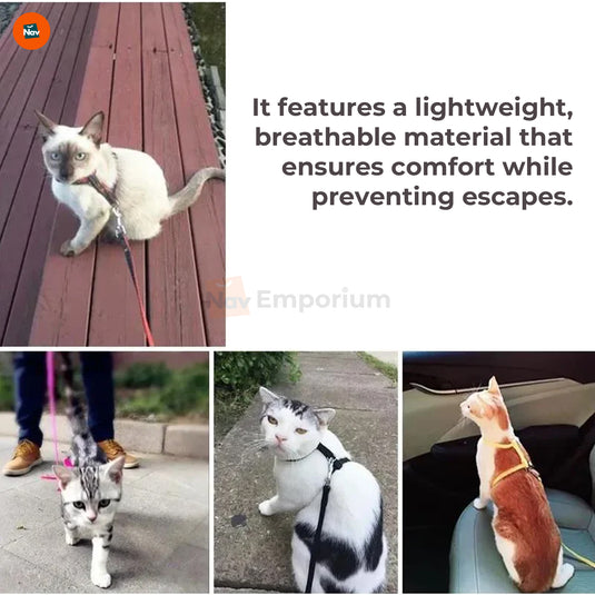 Soft lightweight cat harness