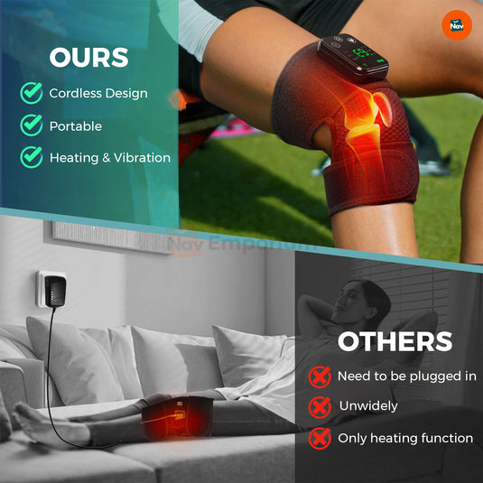 Portable knee heat therapy