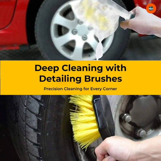 Automotive detailing brushes set