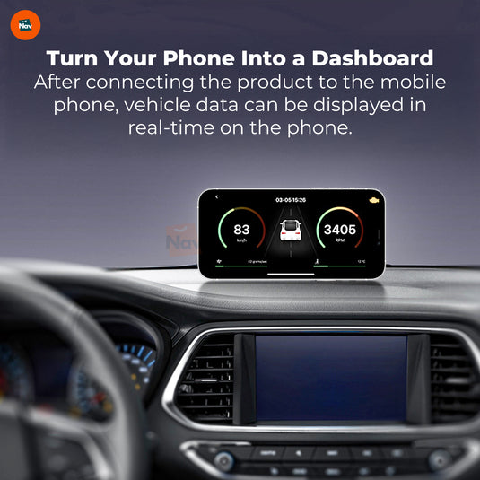 AutoScan V011 plugged into car OBD2 port