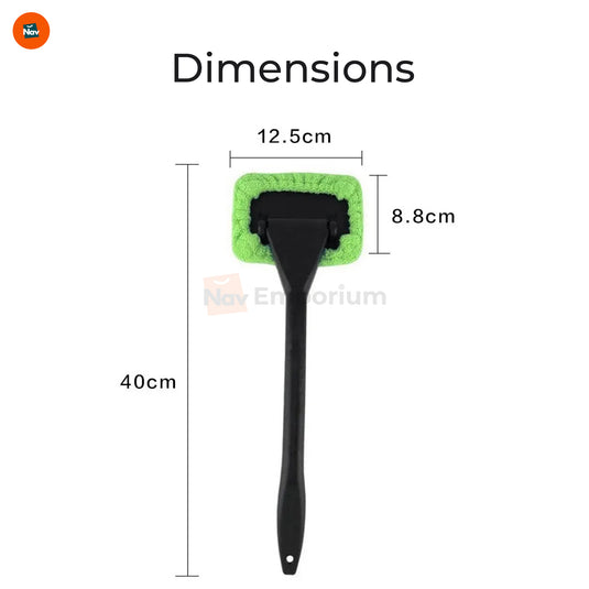 Extendable handle glass cleaner