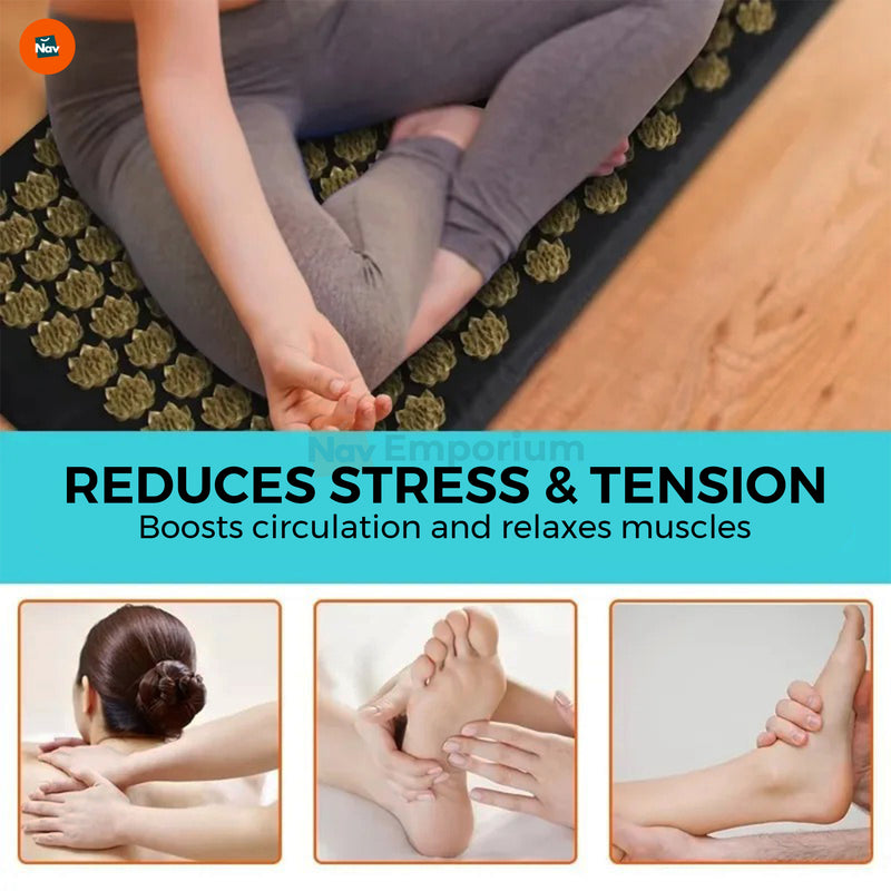 Acupressure mat with pillow set