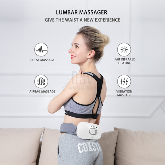 Lumber Massager The Rechargeable Back Pain Relief Belt