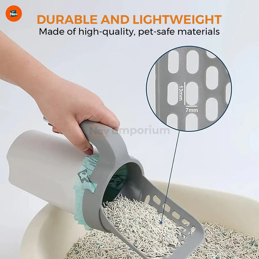 Ergonomic cat poop scoop