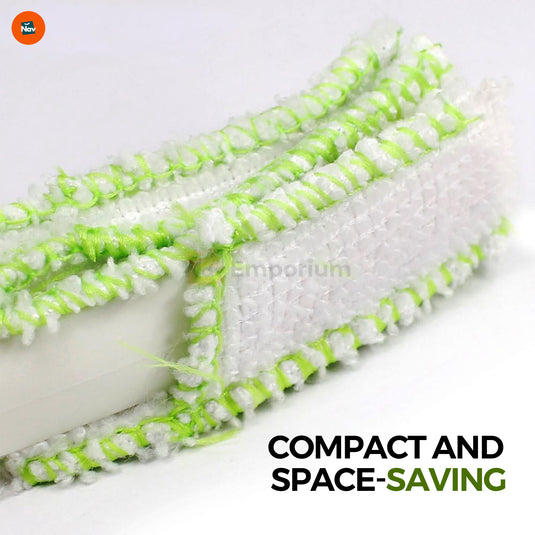 Microfiber and bristle brush combo