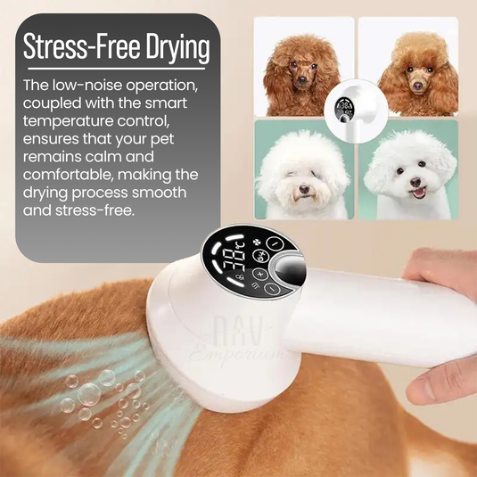 Smart Pet Hair Dryer- Quick, Gentle Drying for Your Furry Friend