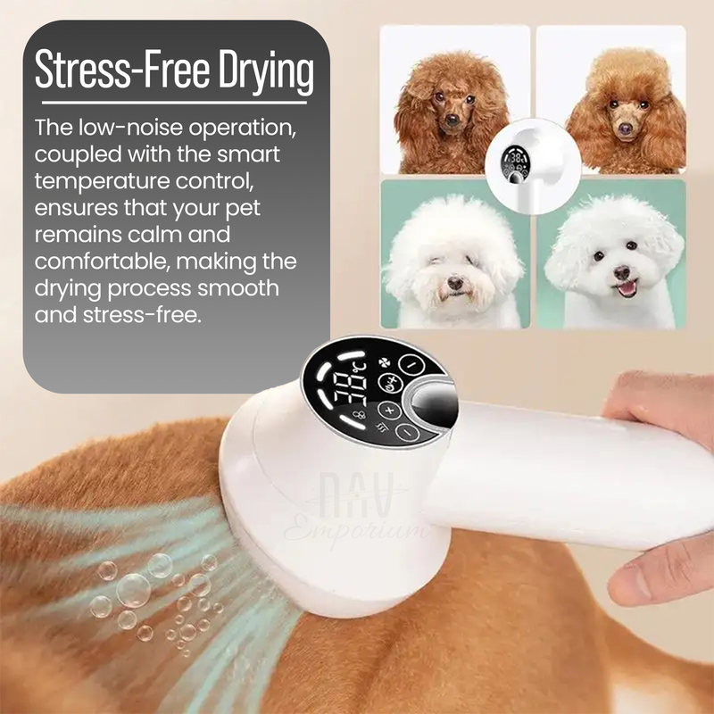 Smart Pet Hair Dryer- Quick, Gentle Drying for Your Furry Friend