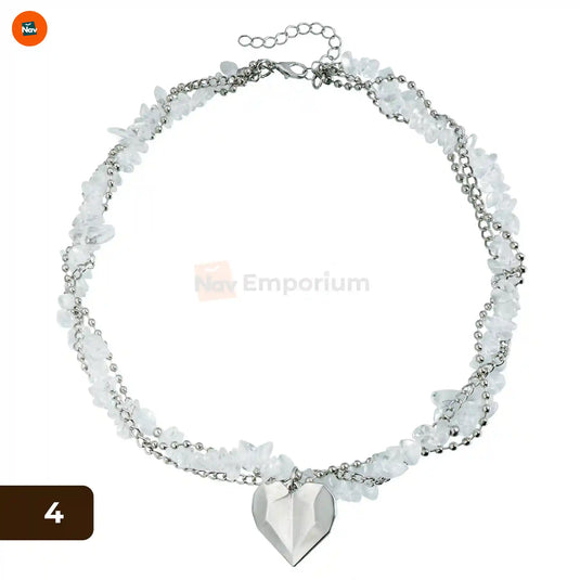 Double layered heart necklace